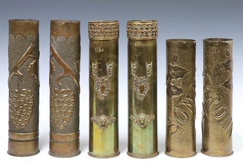 (6) FRENCH WWI-ERA TRENCH ART