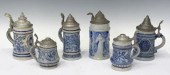 (6) GERMAN SALT GLAZE BEER STE