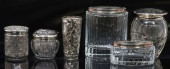(6) GLASS DRESSER JARS WITH ST