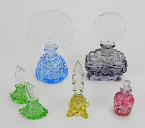 6 GLASS PERFUMES6 colored glass