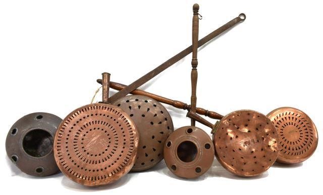 (6) GROUP OF FRENCH COPPER BED