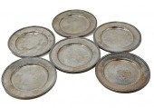 6 HAMMERED STERLING SILVER DOM