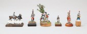 6 HAND PAINTED FRENCH MILITARY