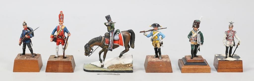 6 HAND PAINTED MILITARY