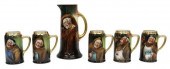 (6) HAND-PAINTED PORCELAIN MON