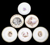 (6) HAND PAINTED PORCELAIN SAU