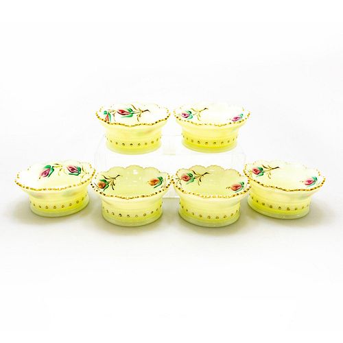 6 HEISEY CUSTARD GLASS IVORINA