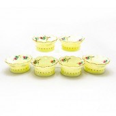 6 HEISEY CUSTARD GLASS IVORINA