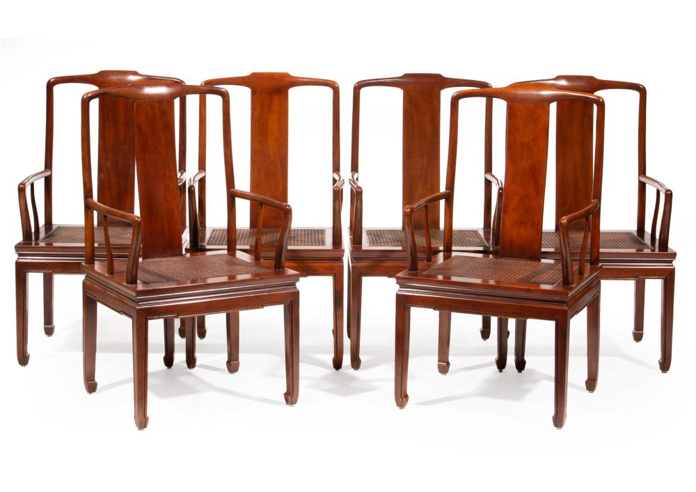 6 HENREDON ASIAN MODERN CANED