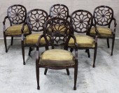 6 HEPPLEWHITE STYLE MAHOGANY A