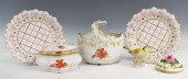 (6) HEREND HAND-PAINTED PORCEL