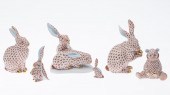 6 HEREND PORCELAIN ANIMALS INC