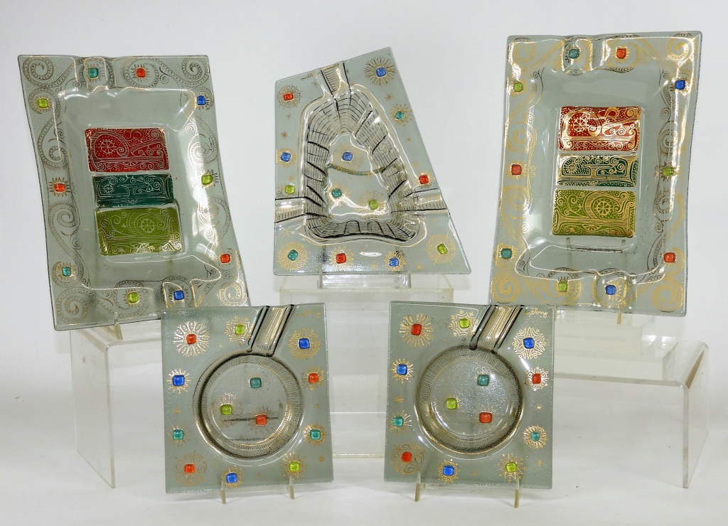 6 HIGGINS MCM BARBARIC JEWELS GLASS