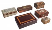(6) Inlaid boxes, c/o Middle E
