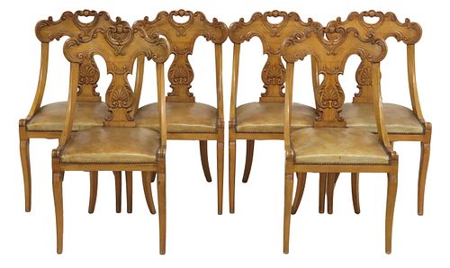 (6) ITALIAN CARVED WALNUT &AMP;