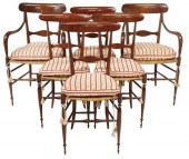 (6) ITALIAN CHIAVARI CARVED &