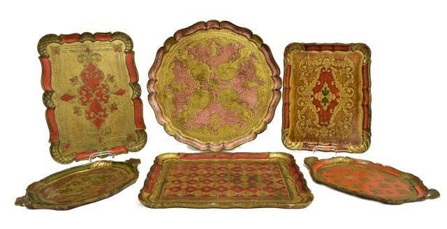 (6) ITALIAN FLORENTINE GILT SERVICE