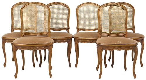 (6) ITALIAN LOUIS XV STYLE CANED