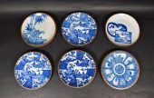 6 JAPANESE BLUE & WHITE IGEZAR