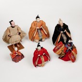 (6) JAPANESE HINA FIGURES 19th
