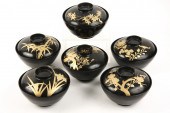 (6) JAPANESE LACQUER BOWLS - M
