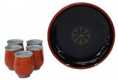 (6) JAPANESE LACQUERED BOWL &