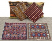 (6) KILIM RUG, MOROCCAN, & TAP