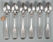 6 KNOXVILLE COIN SILVER SPOONS