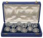 (6) LALIQUE SAINT HUBERT GLASS