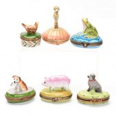 6 LIMOGES ANIMAL MOTIFS TRINKE