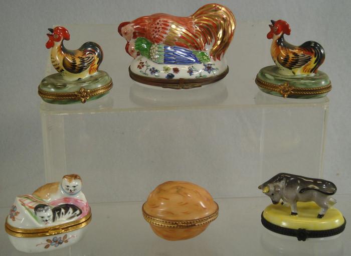 6 Limoges porcelain figural dresser