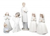 (6) Lladro and Nao porcelain f