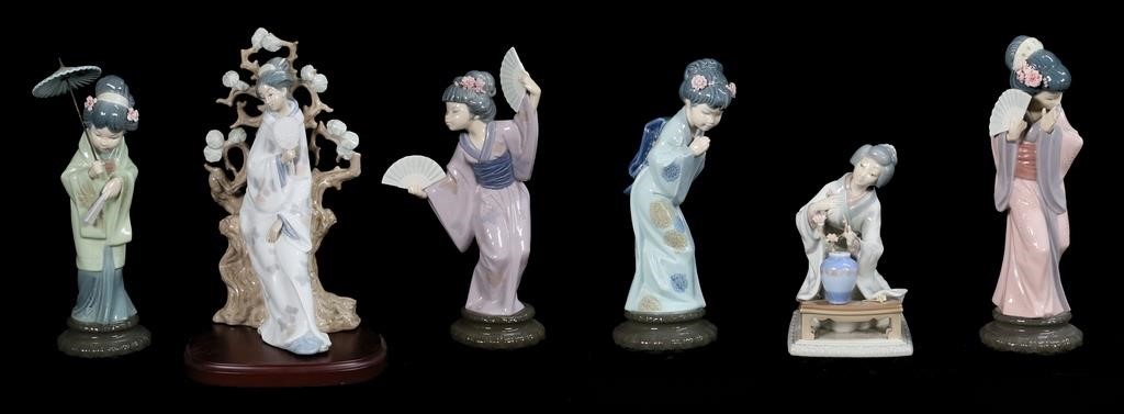6 LLADRO PORCELAIN FIGURINES