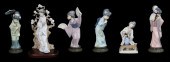 6 LLADRO PORCELAIN FIGURINES J