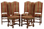 (6) LOUIS XIV STYLE UPHOLSTERE