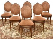 (6) LOUIS XVI STYLE UPHOLSTERE