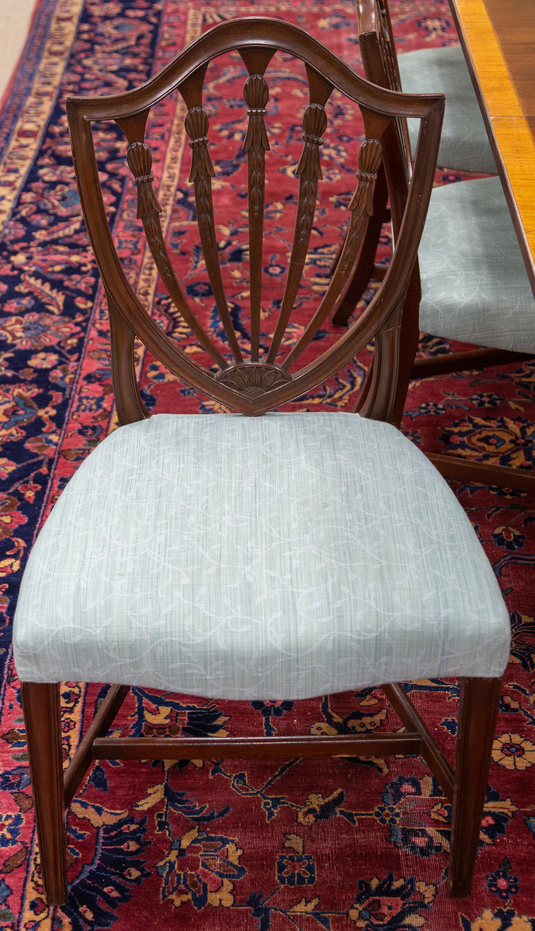 (6) MAHOGANY DINING ROOM CHAIRS