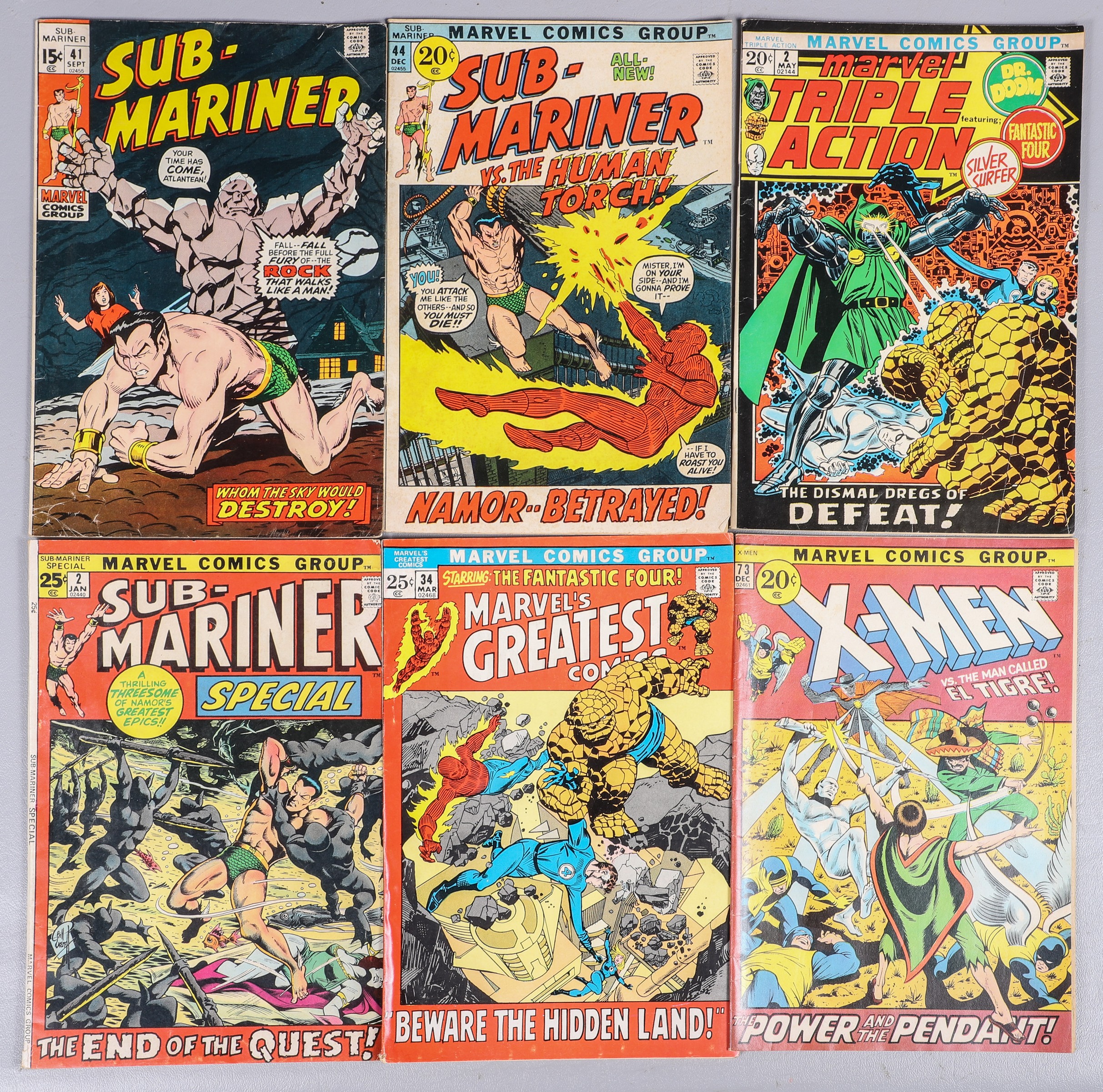 (6) Marvel Silver Age Comics Lot,