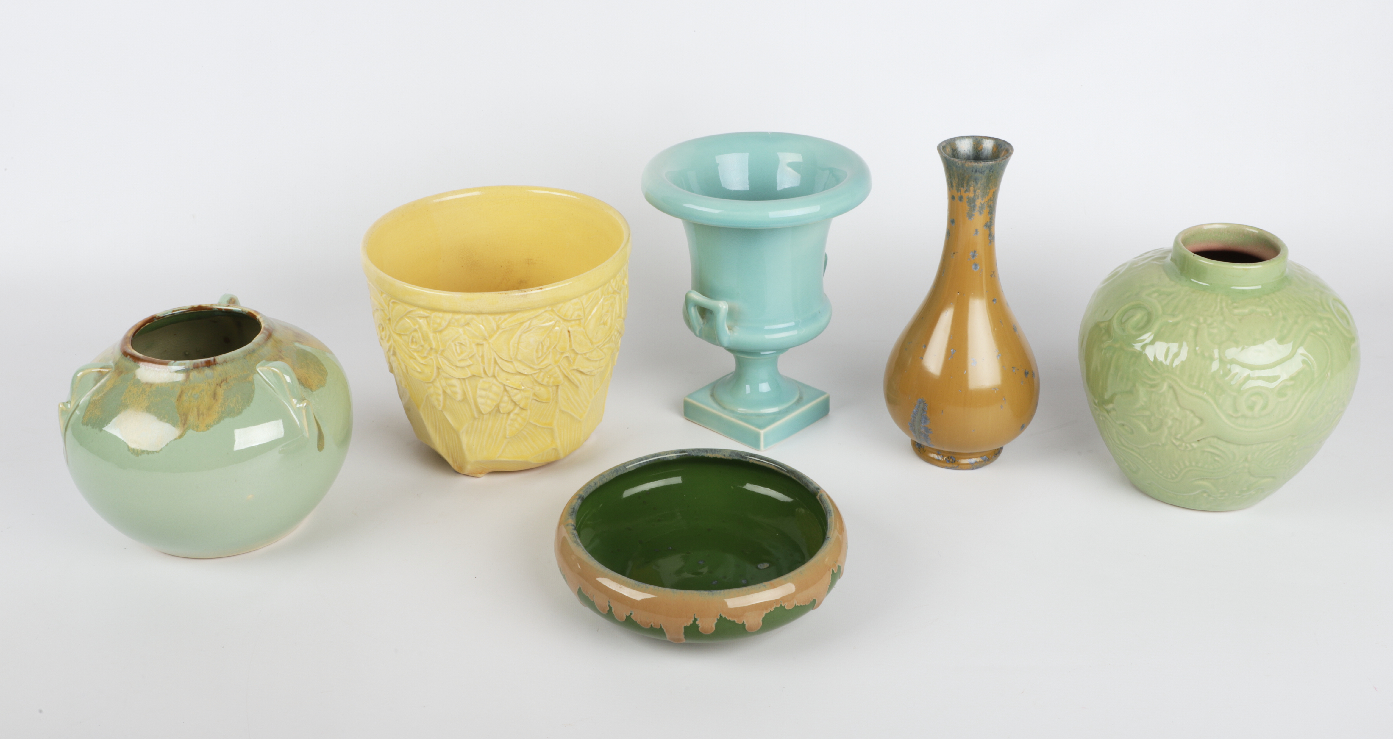 (6) McCoy and style pottery group
