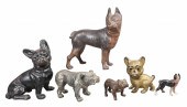 (6) Metal Bulldog figurines, c