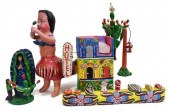 (6) MEXICAN FOLK ART PAINTED P