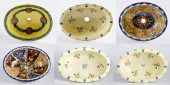 (6) Mexican redware paint deco