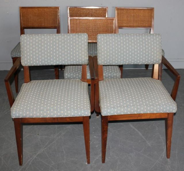 6 Midcentury Cane Back