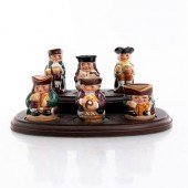 6 MINI ROYAL DOULTON TOBY CHAR