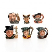 6 MINIATURE ROYAL DOULTON CHAR