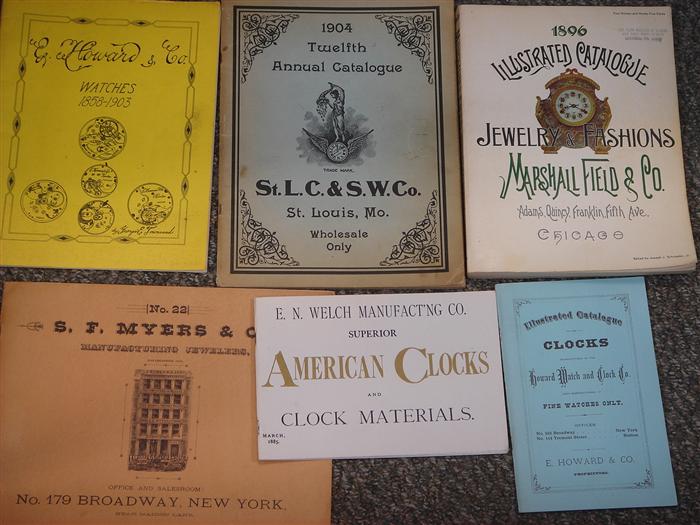 6 misc watch/clock catalog