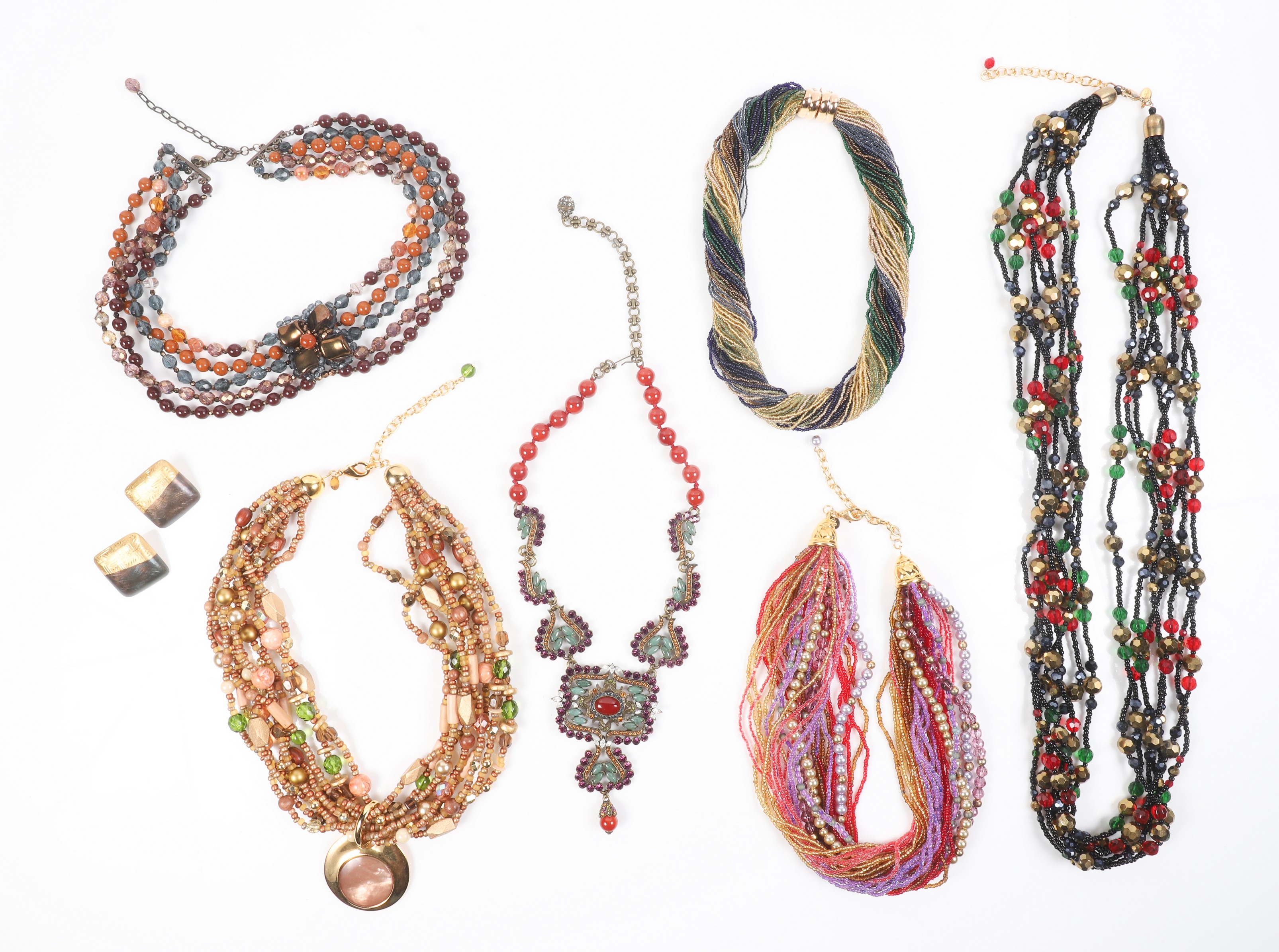 (6) Multi-strand necklaces and