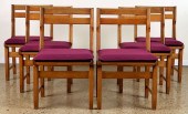 6 OAK SIDE CHAIRS BY GUILLERME