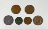 (6) OLD US LARGE CENTS COPPER