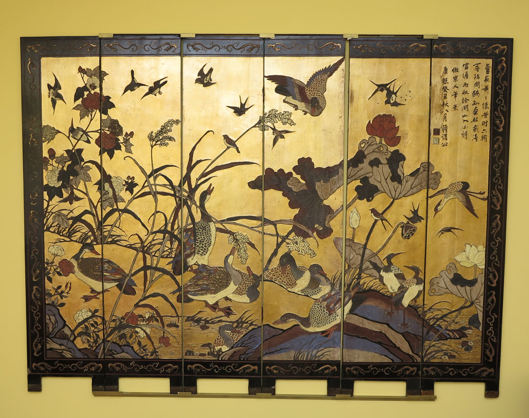 6 PANEL ORIENTAL COROMANDEL SCREEN: